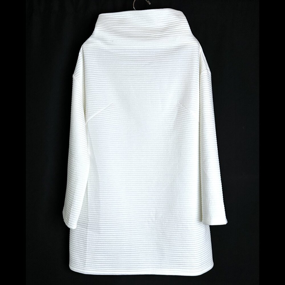 The Fifth White Funnel Neck Sweater